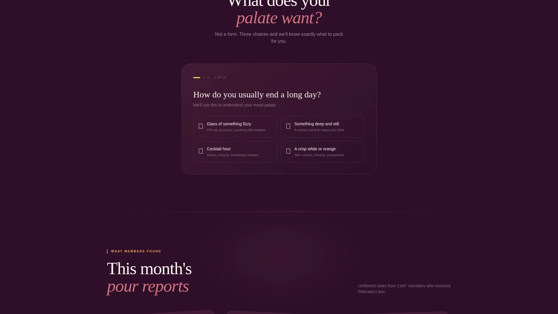 Curated Spirits Subscription Landing Page Template