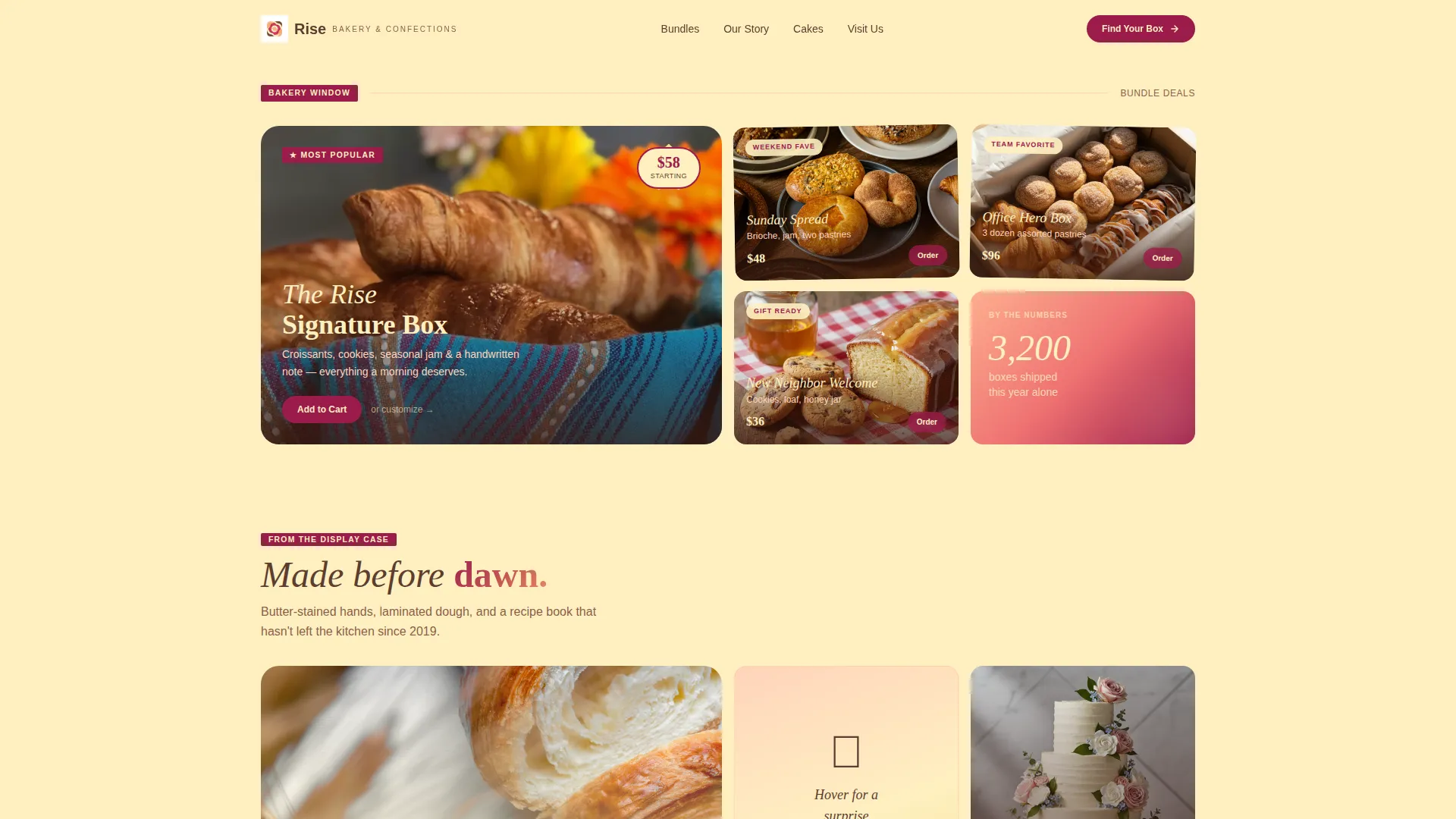 Legendary Boulangerie Landing Page Template