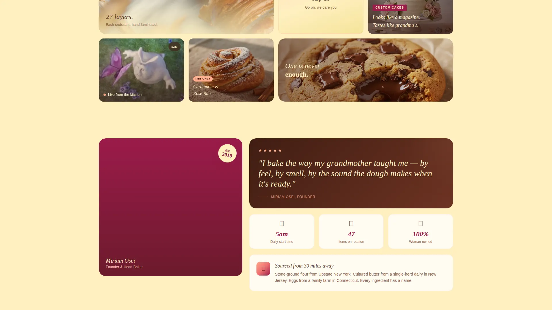 Legendary Boulangerie Landing Page Template