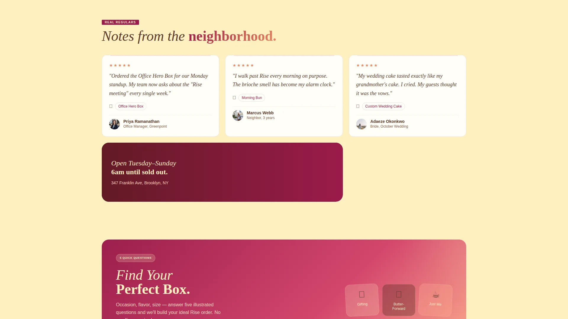 Legendary Boulangerie Landing Page Template