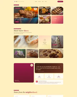 Legendary Boulangerie Landing Page Template