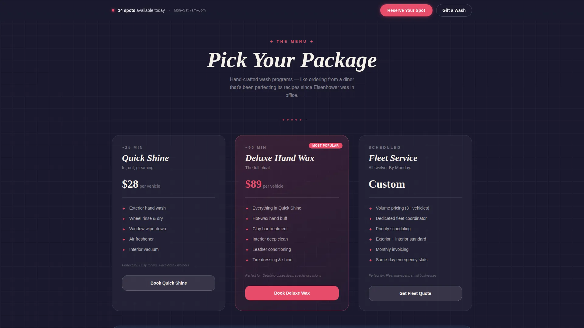 Woman-Owned Car Wash Landing Page Template
