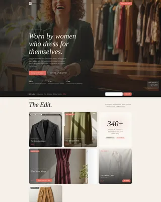 Boutique Womenswear Bento Grid Landing Page Template