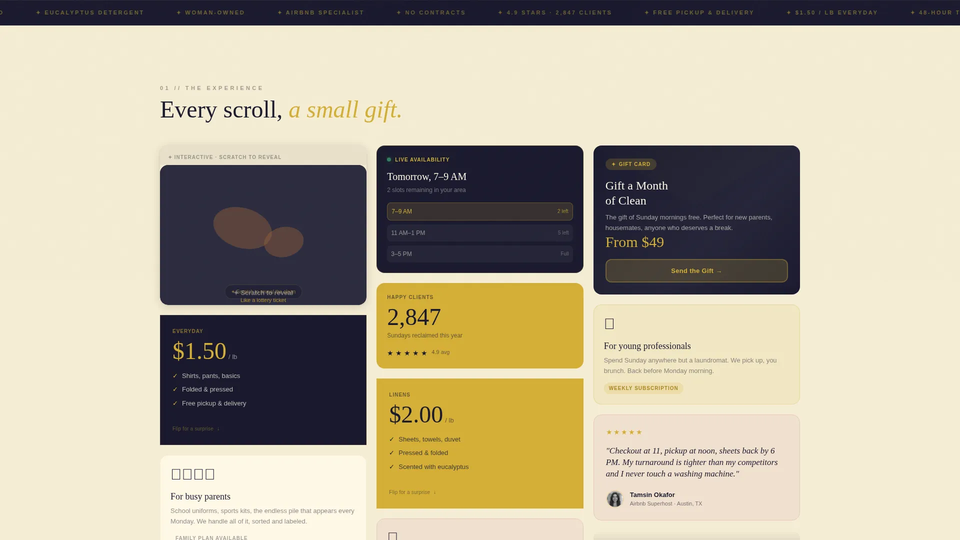 Refined Dry Cleaning Landing Page Template