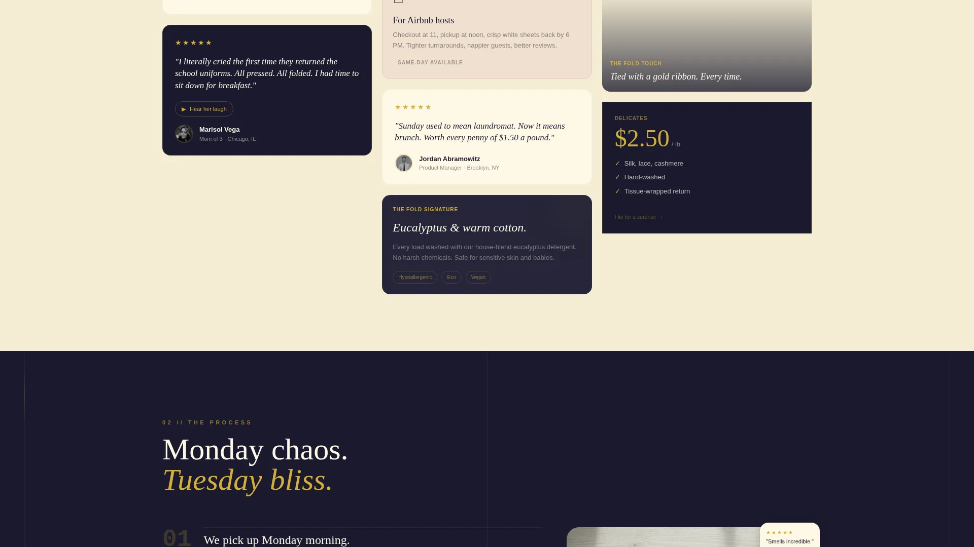 Refined Dry Cleaning Landing Page Template