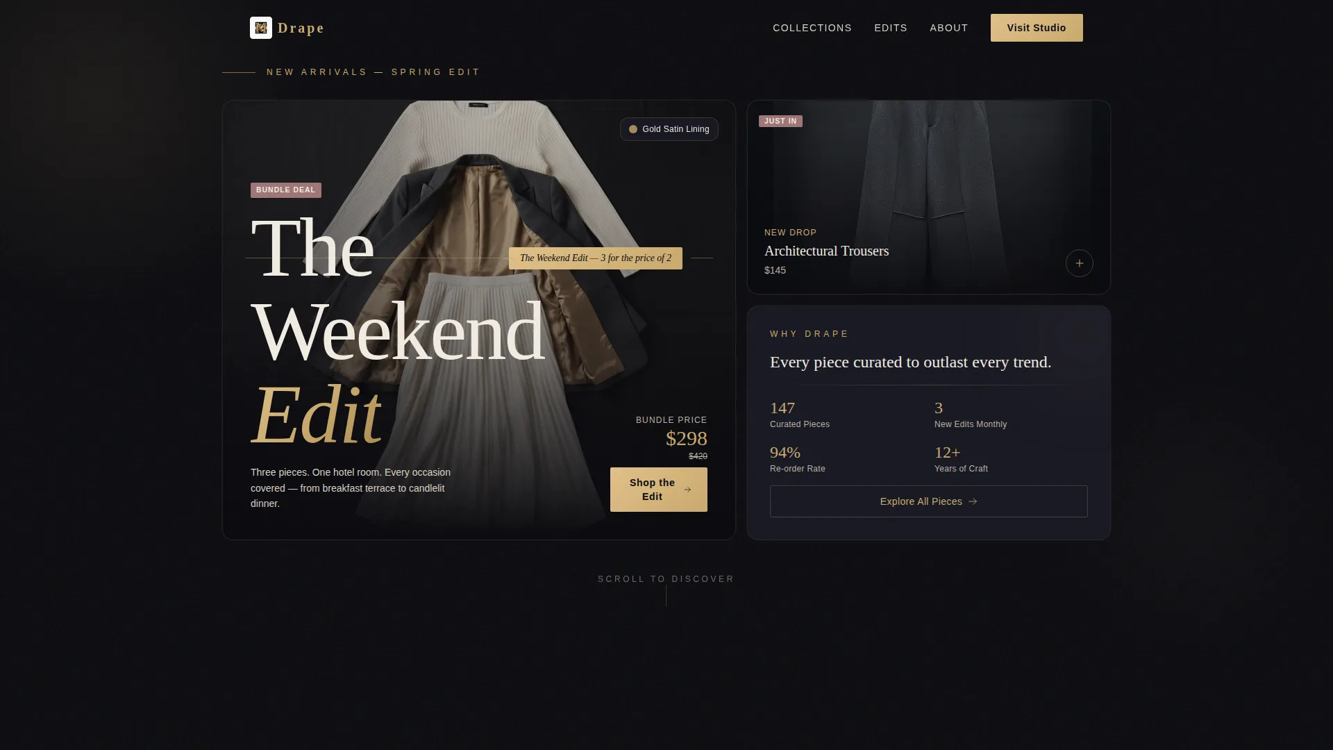 Elegant Women's Fashion Landing Page Template