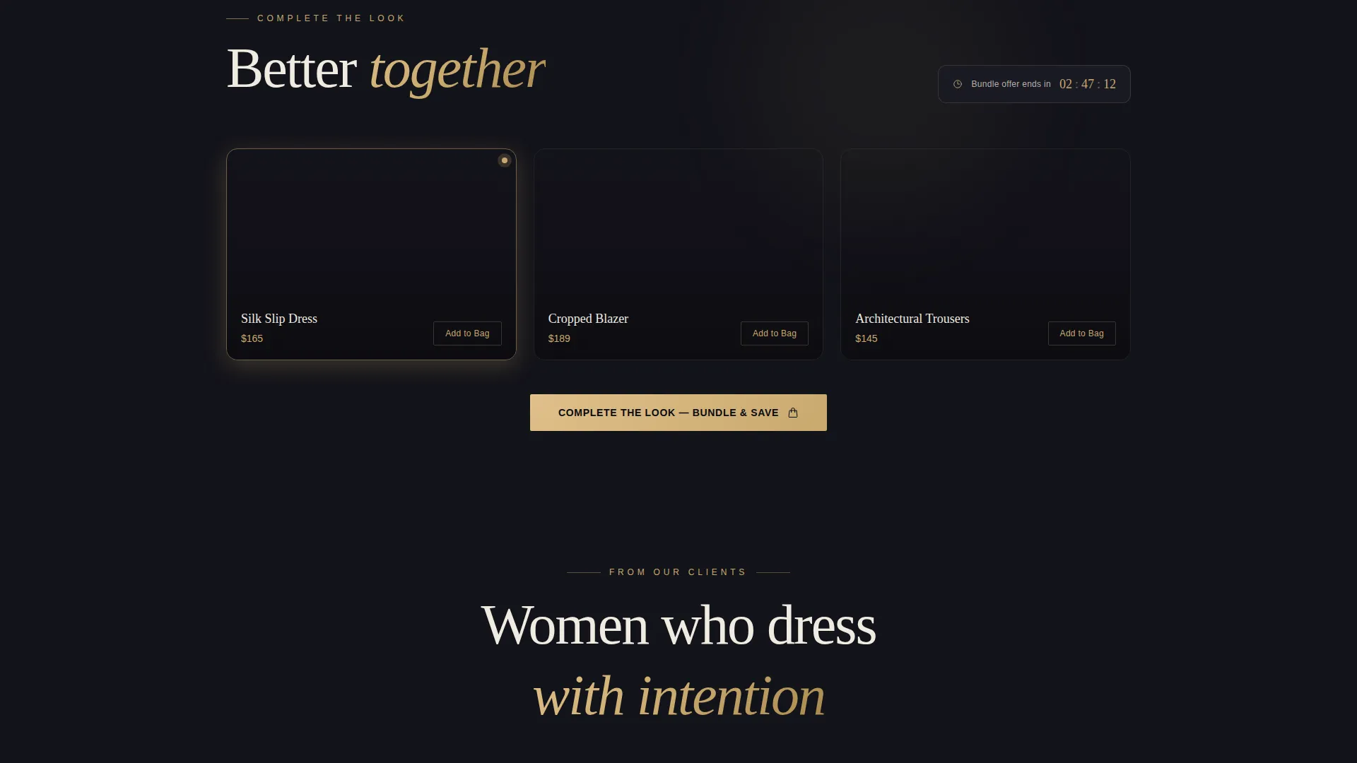 Elegant Women's Fashion Landing Page Template