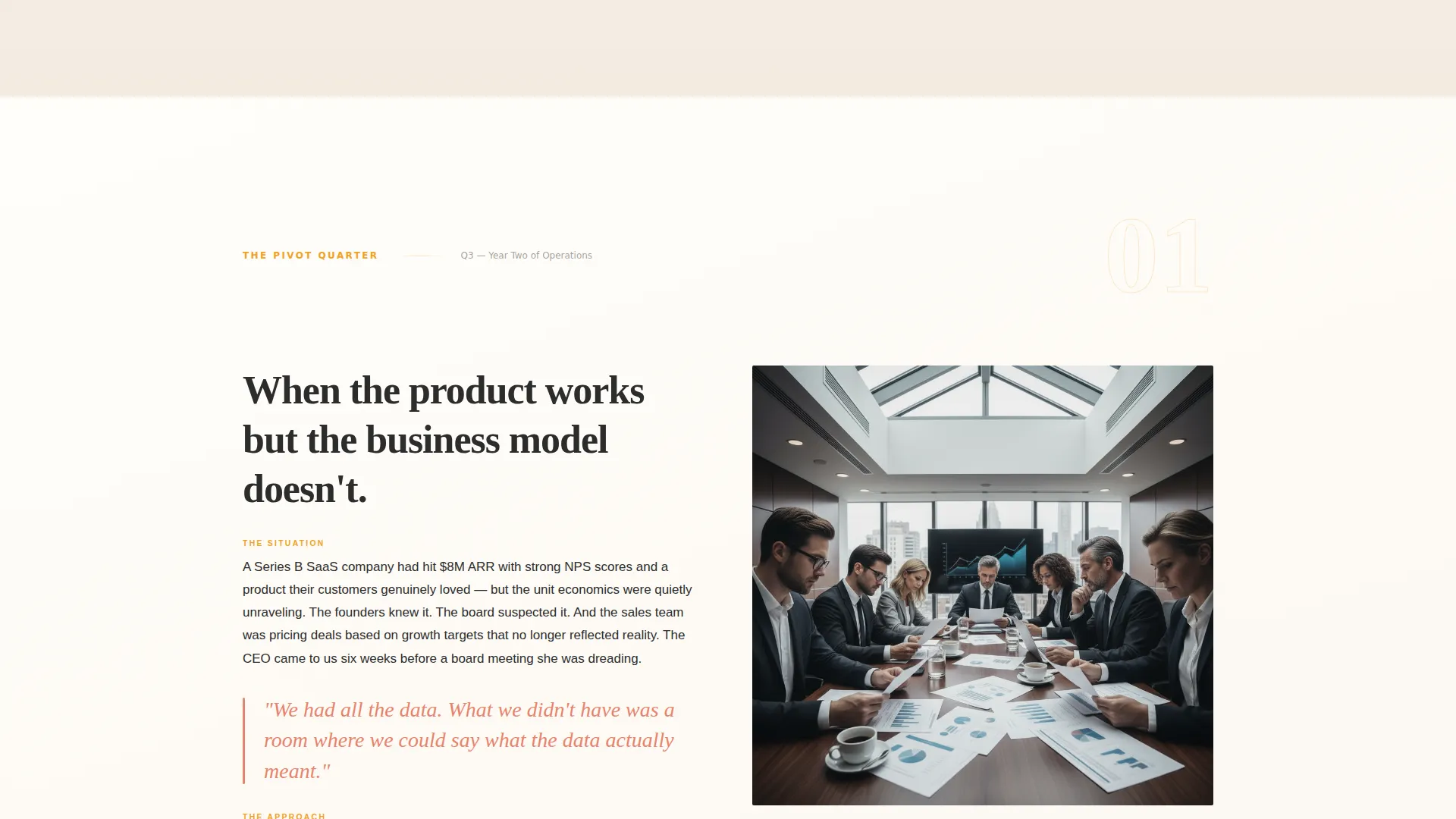 Bold Consulting Landing Page Template for Advisory Firms