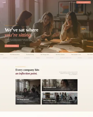 Bold Consulting Landing Page Template for Advisory Firms