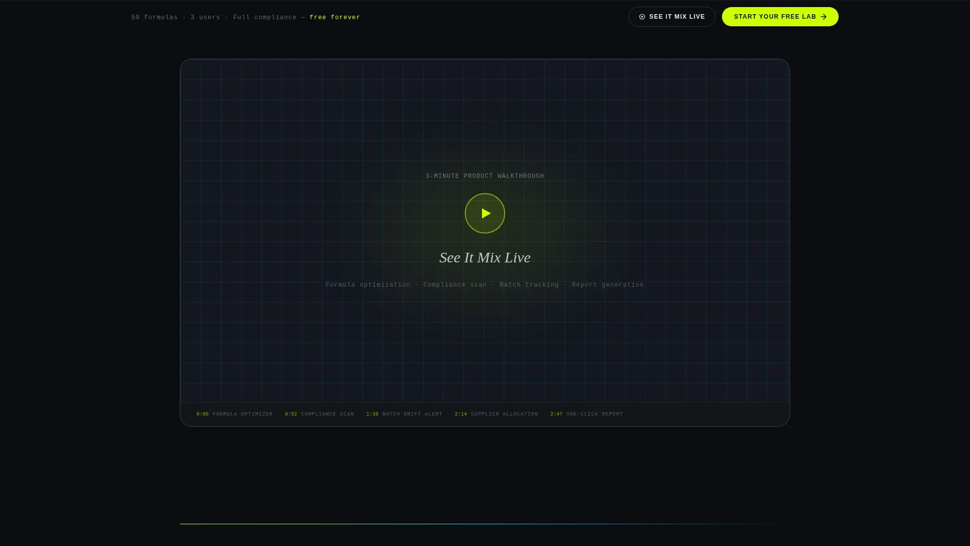 Paint & Coatings Management Software Landing Page