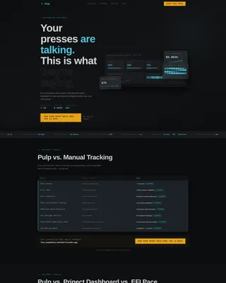 Precision Printing Analytics Landing Page Template