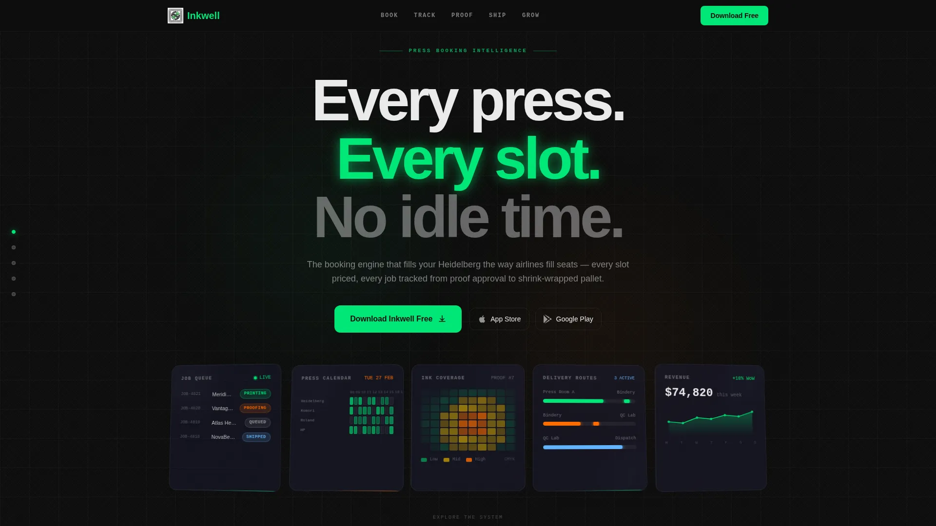 Print Shop Booking System Landing Page Template