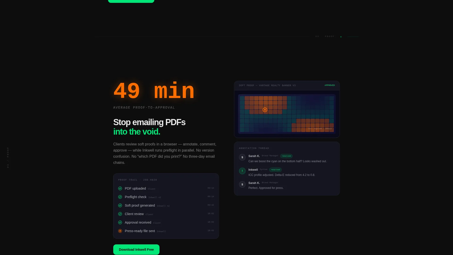 Print Shop Booking System Landing Page Template