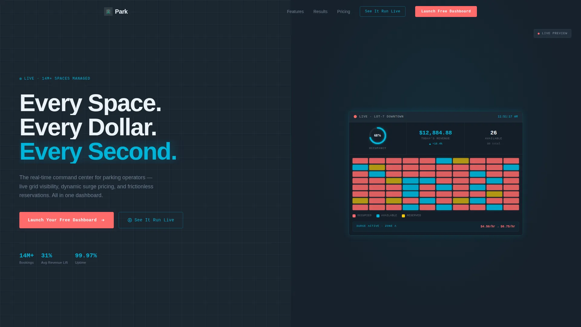 Parking Booking System Landing Page Template
