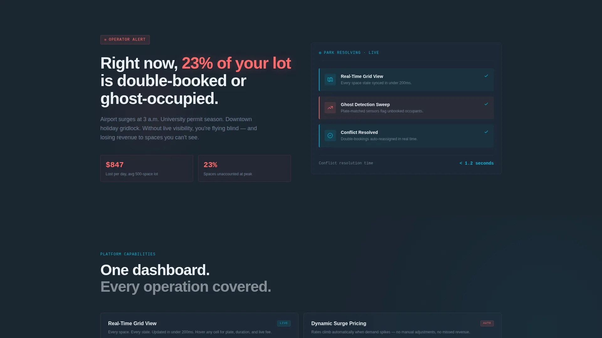 Parking Booking System Landing Page Template