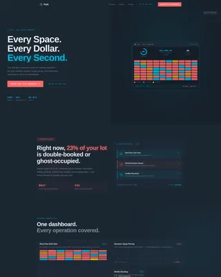 Parking Booking System Landing Page Template