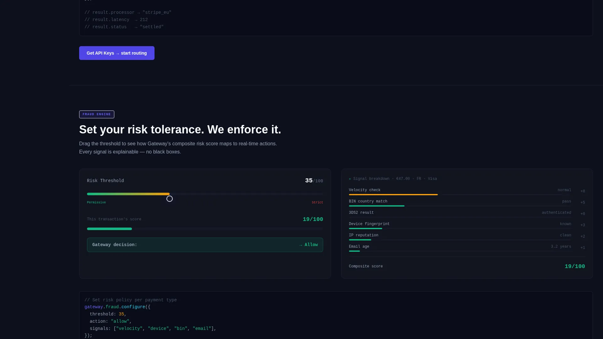 Payment API Landing Page Template for Developer Teams
