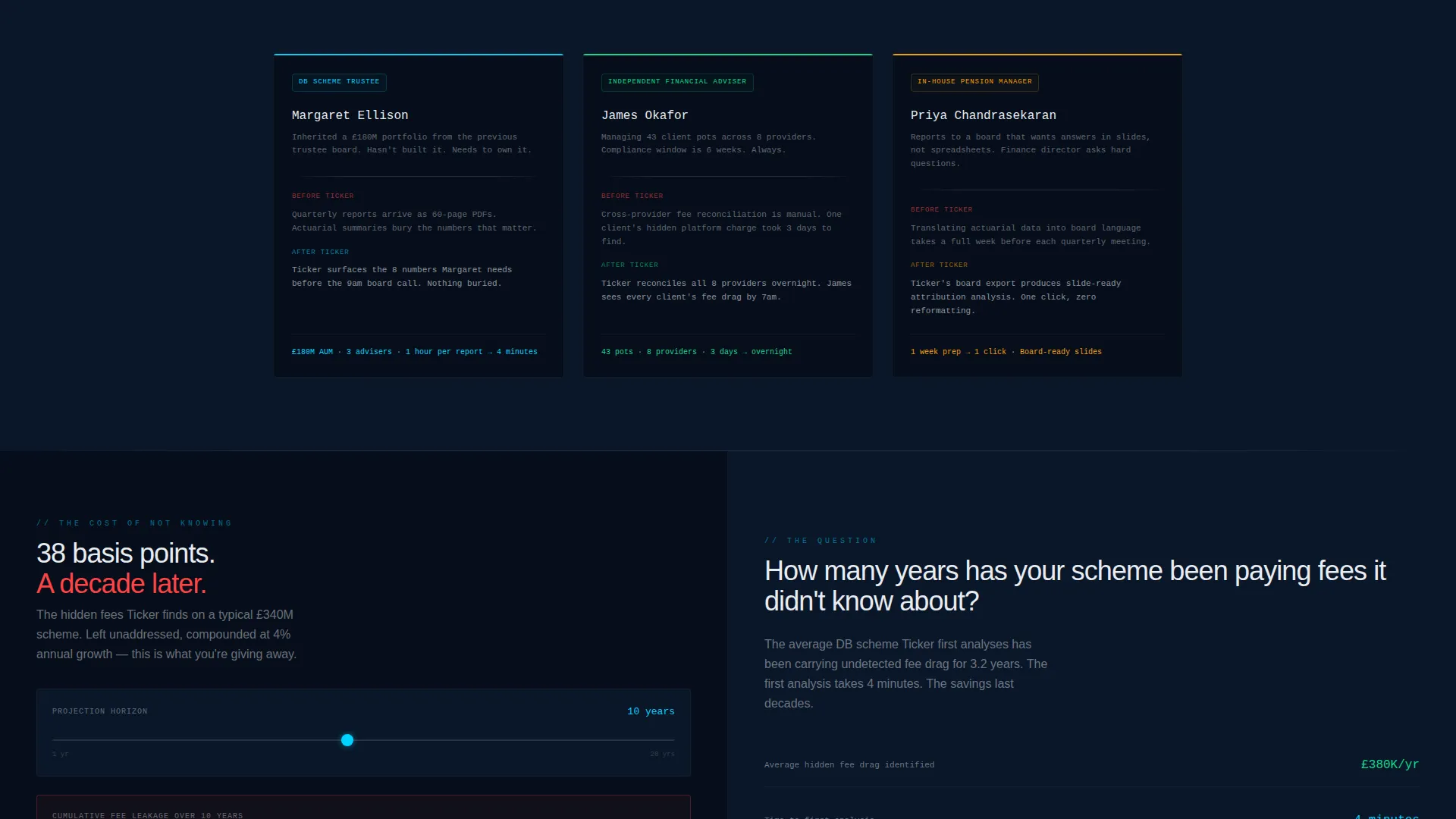 Pension Analytics Dashboard Landing Page Template