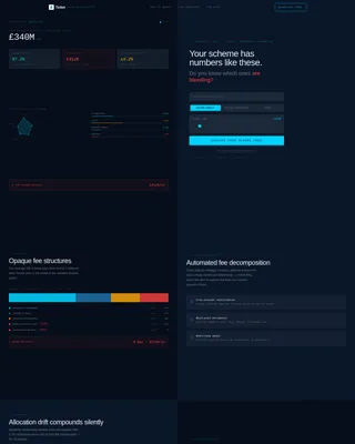 Pension Analytics Dashboard Landing Page Template