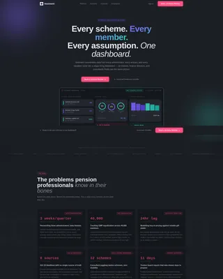 Pension Management Software Landing Page Template