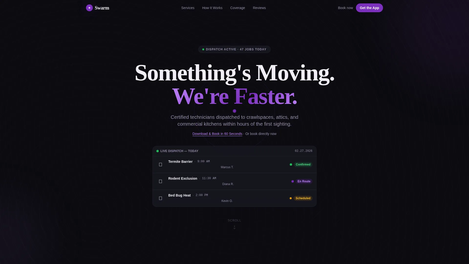 Pest Control Booking Landing Page Template