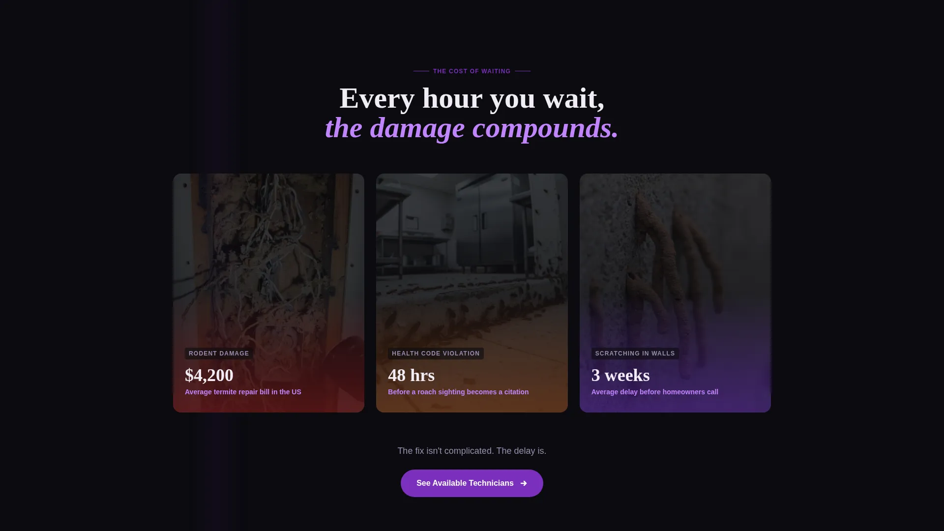 Pest Control Booking Landing Page Template