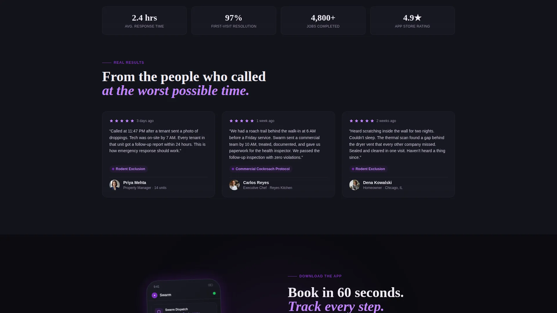 Pest Control Booking Landing Page Template