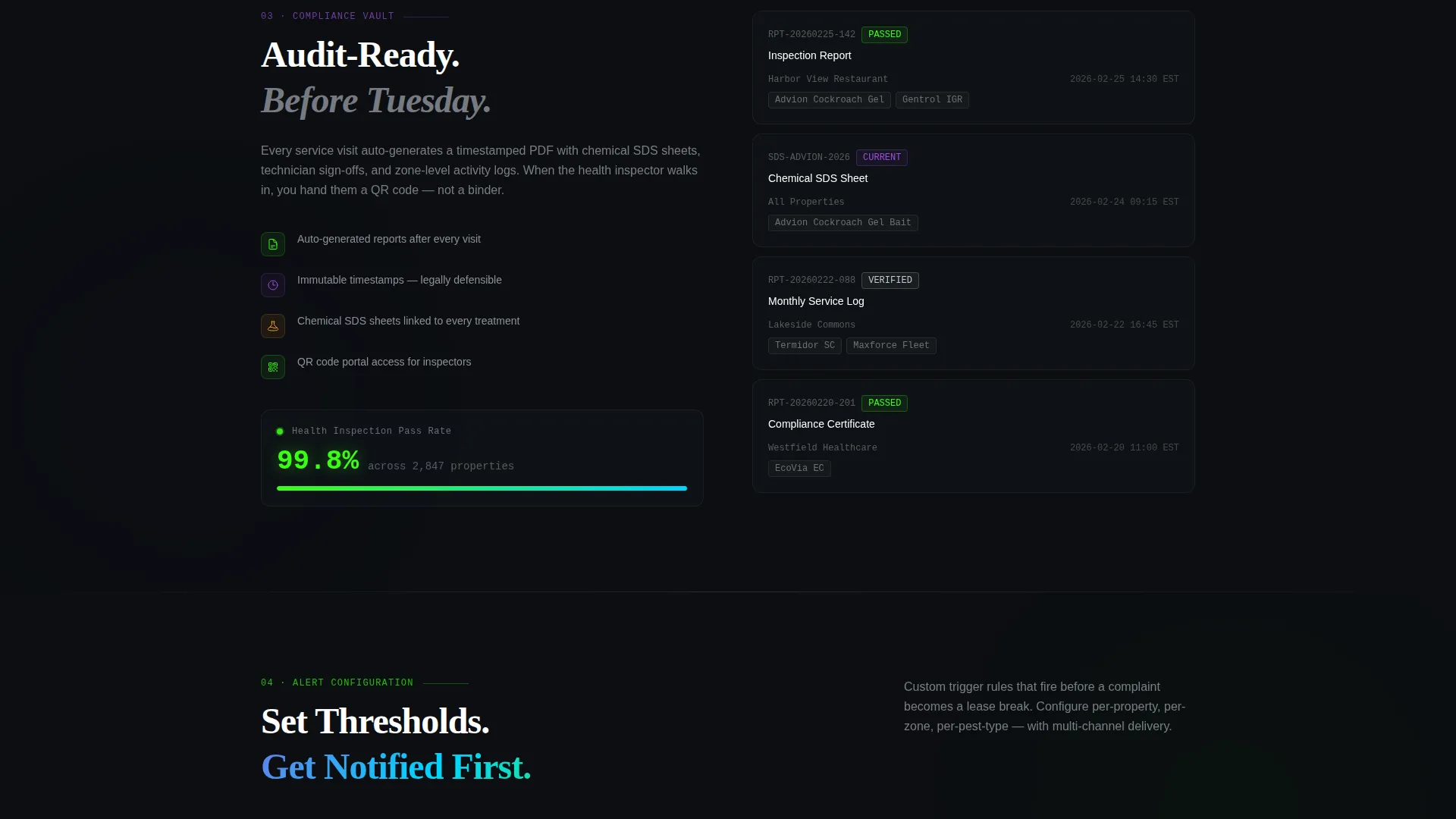 Pest Control Client Portal Landing Page Template
