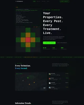 Pest Control Client Portal Landing Page Template