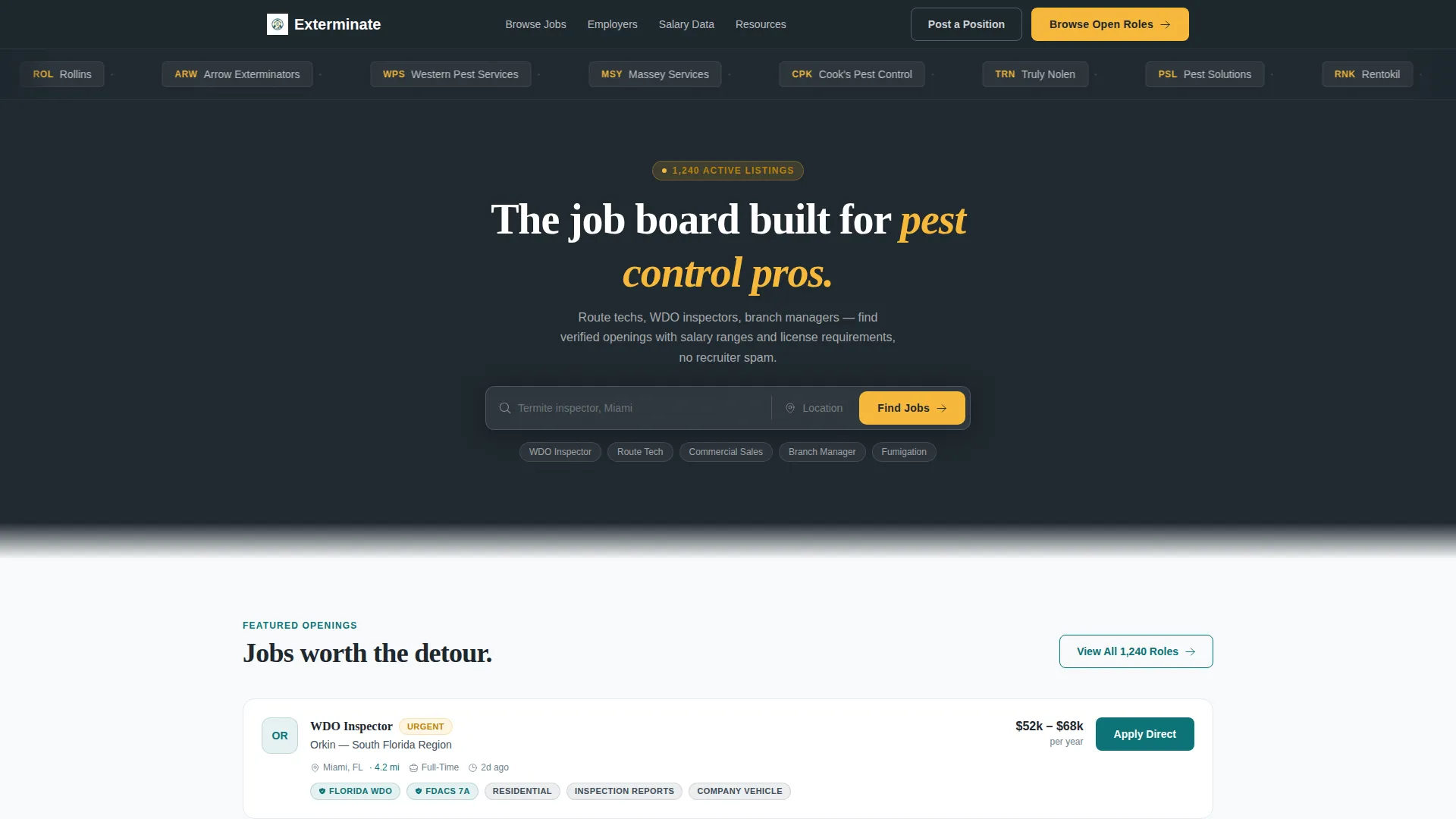 Effective Pest Management Landing Page Template
