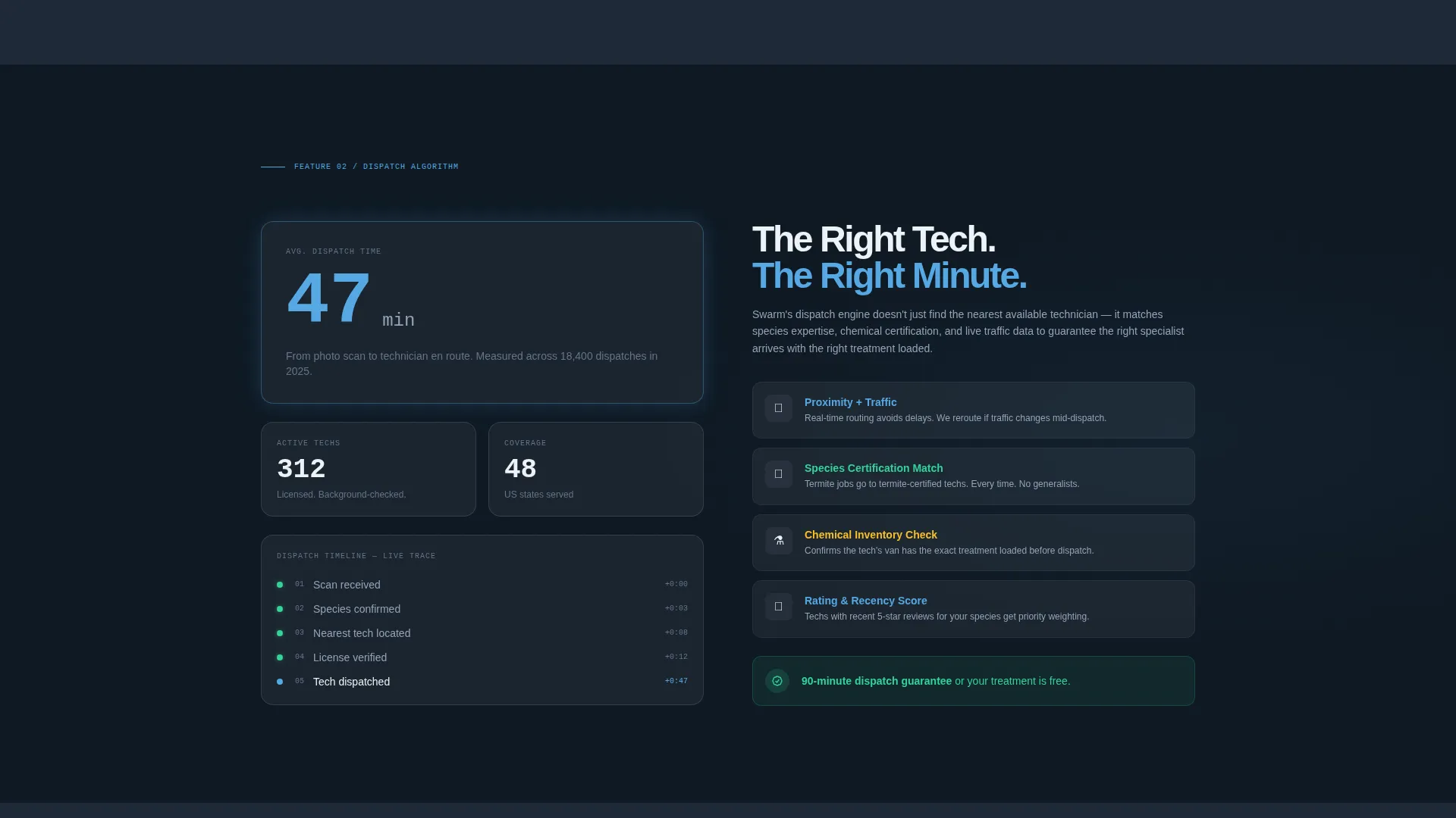 Pest Control Mobile App Landing Page Template