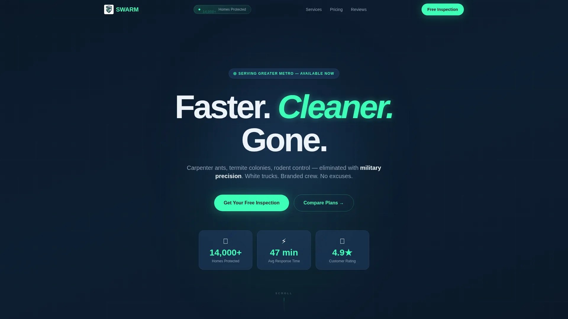 Professional Pest Control Landing Page Template