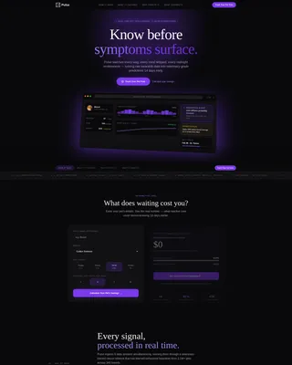 Predictive Pet Care AI Analytics Landing Page Template