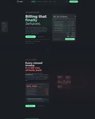 Pet Care Billing & Invoicing Landing Page Template