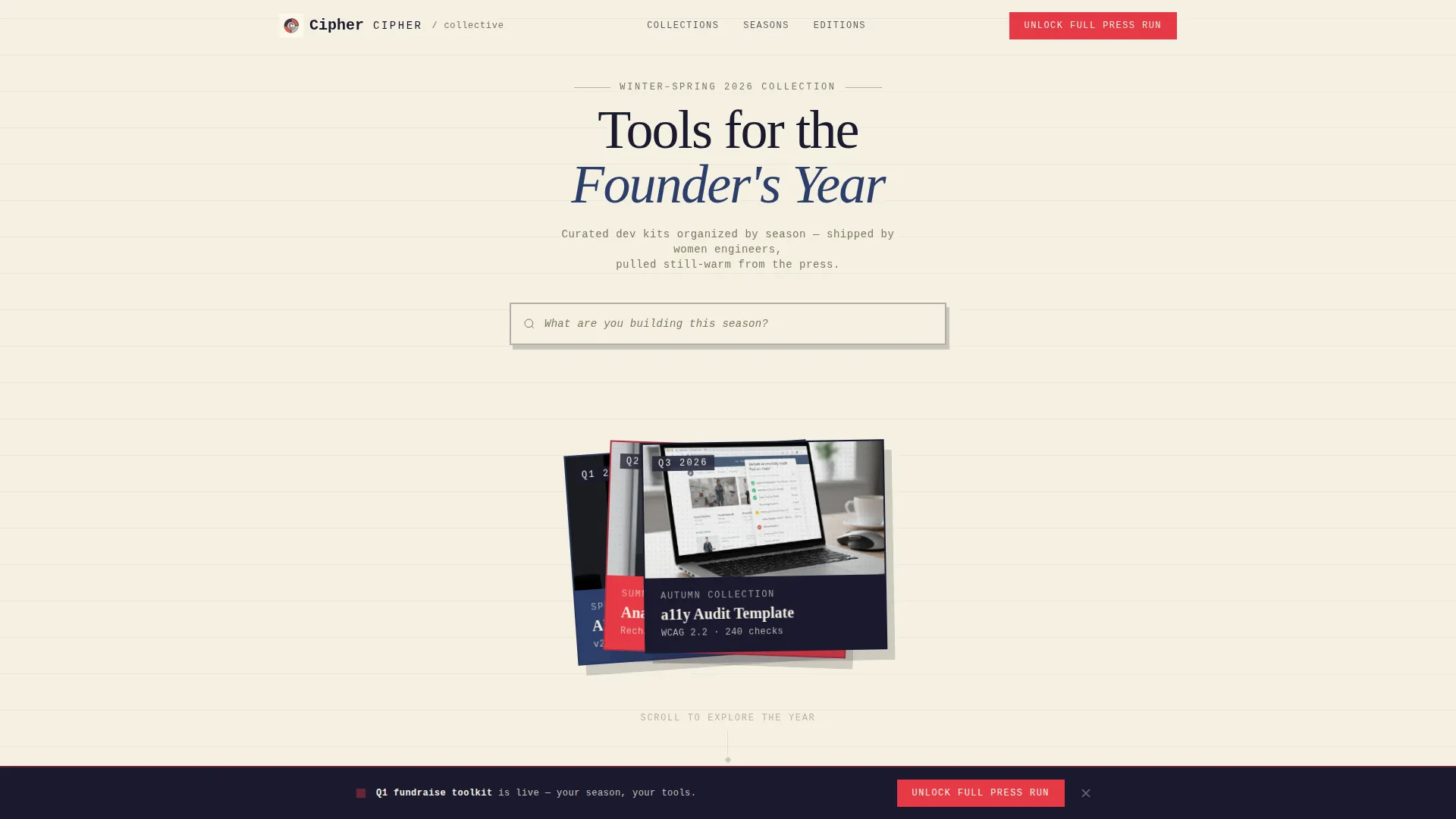 Bold Women-Owned Tech Landing Page Template