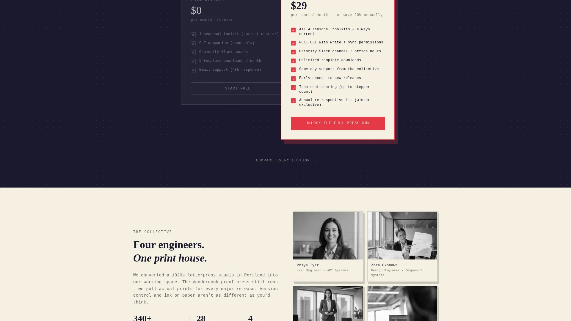 Bold Women-Owned Tech Landing Page Template