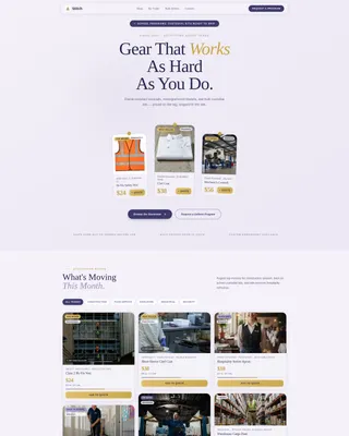 Bold Workwear & Uniform Store Landing Page Template