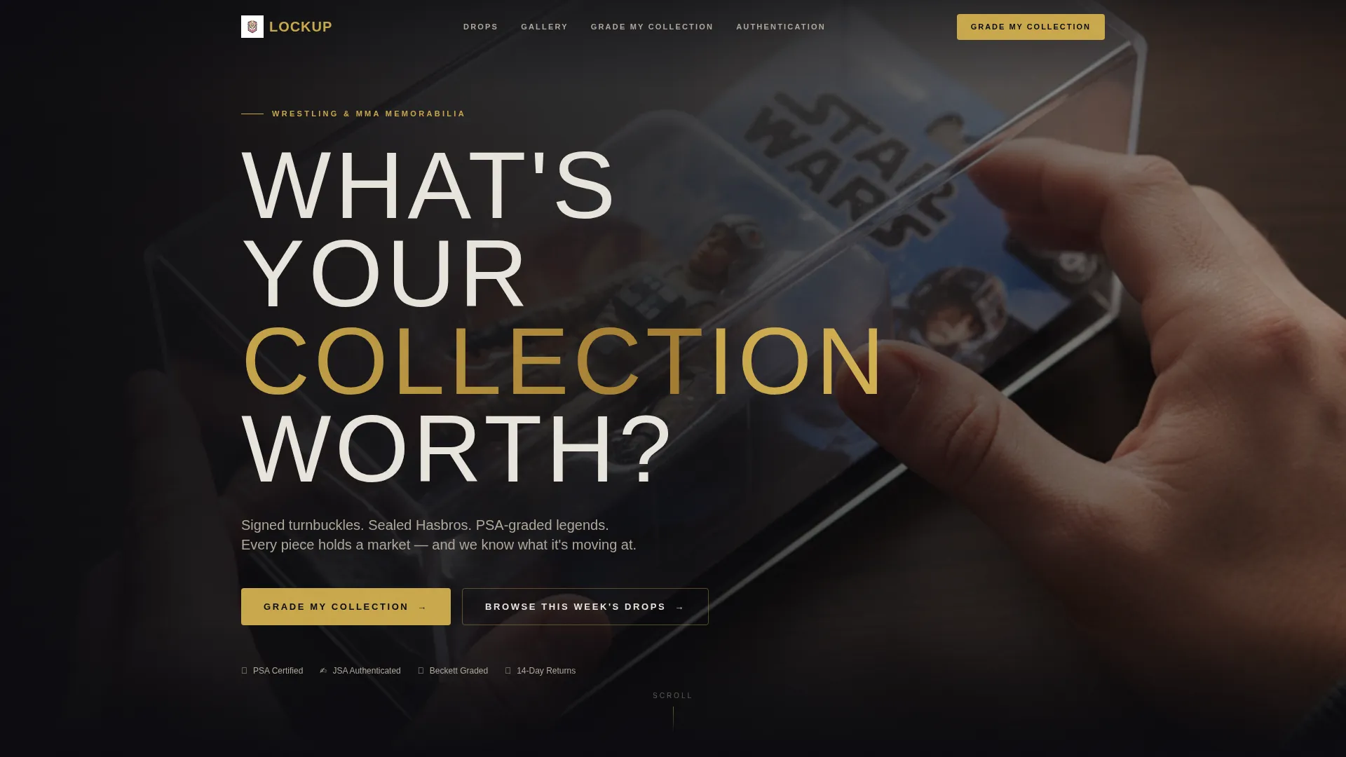 Wrestling & MMA Memorabilia Landing Page Template