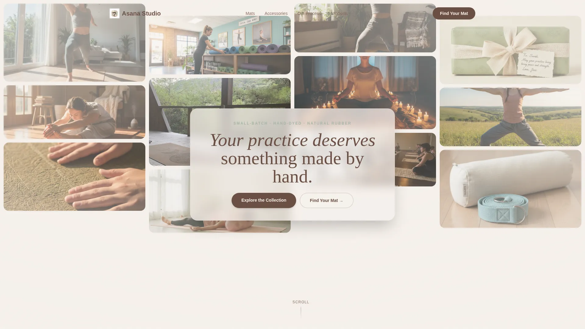 Yoga Mat Landing Page Template for Artisan Stores