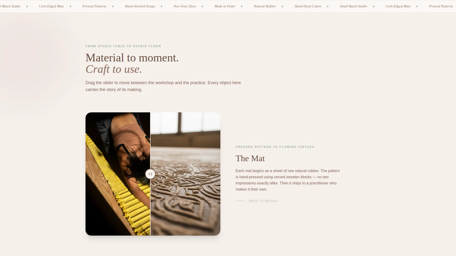Yoga Mat Landing Page Template for Artisan Stores