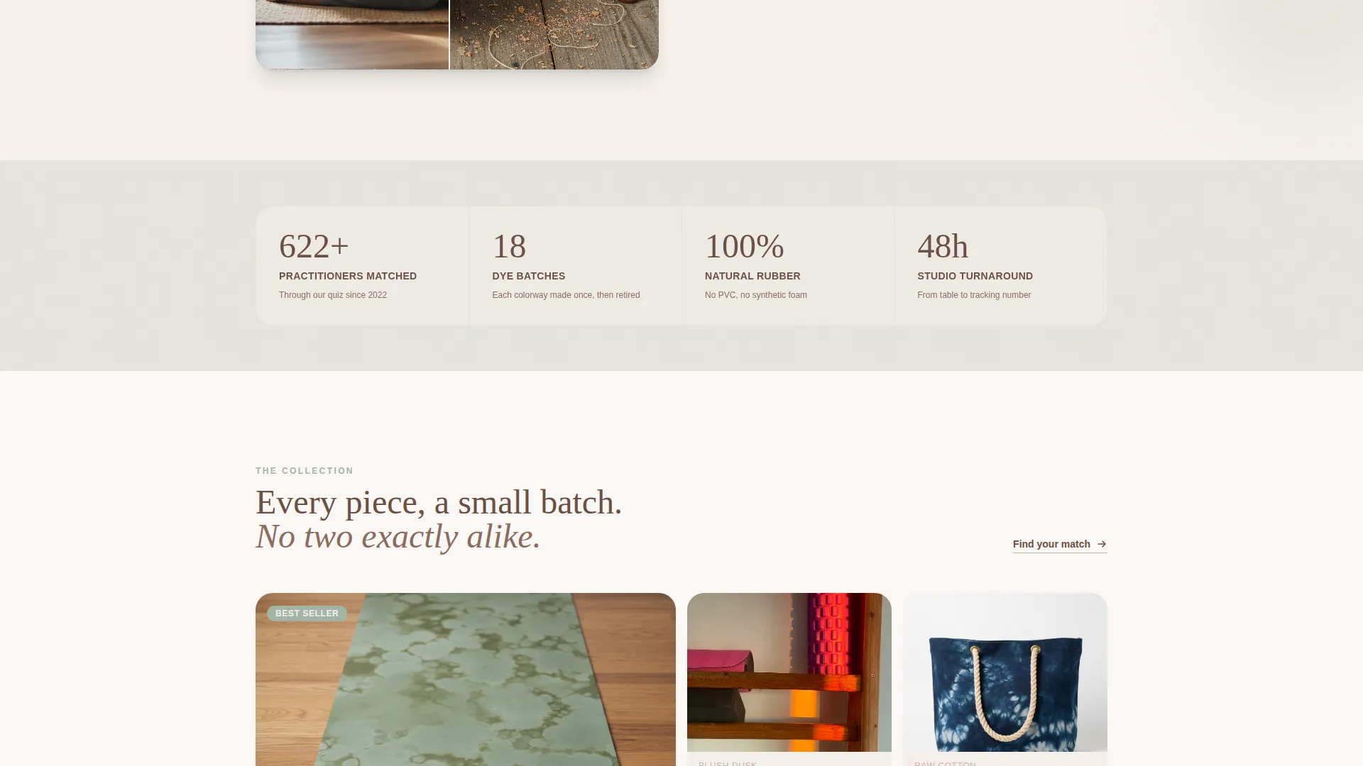 Yoga Mat Landing Page Template for Artisan Stores