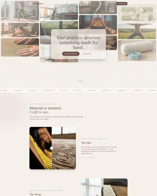 Yoga Mat Landing Page Template for Artisan Stores