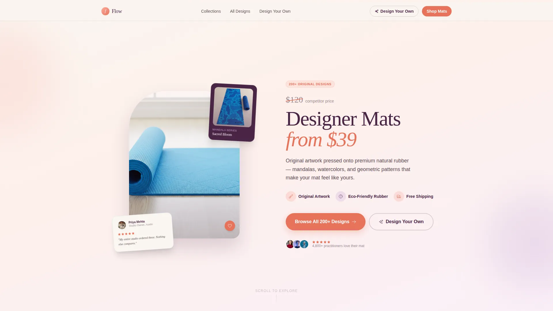 Yoga Mats Print-on-Demand Landing Page Template