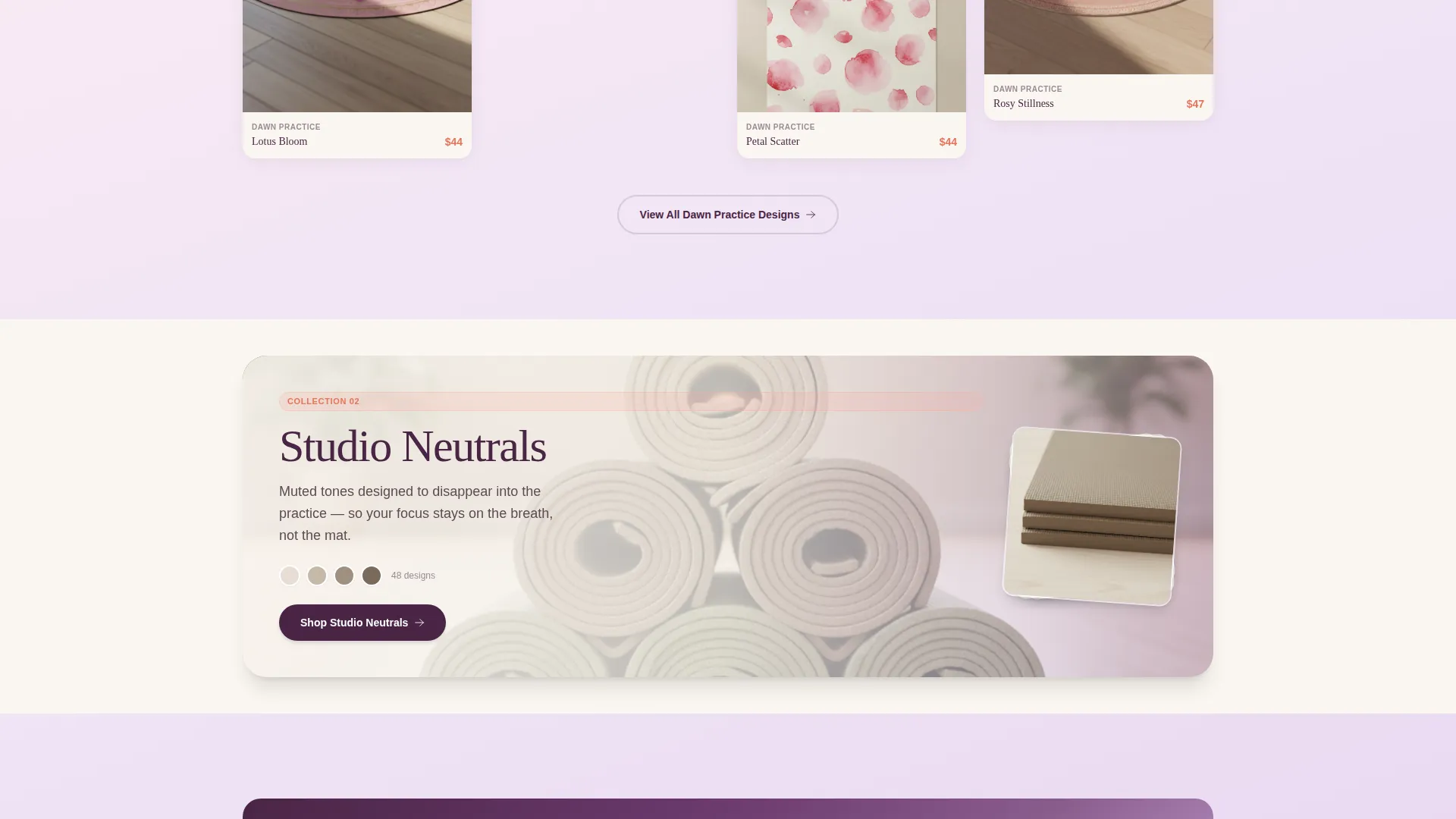 Yoga Mats Print-on-Demand Landing Page Template