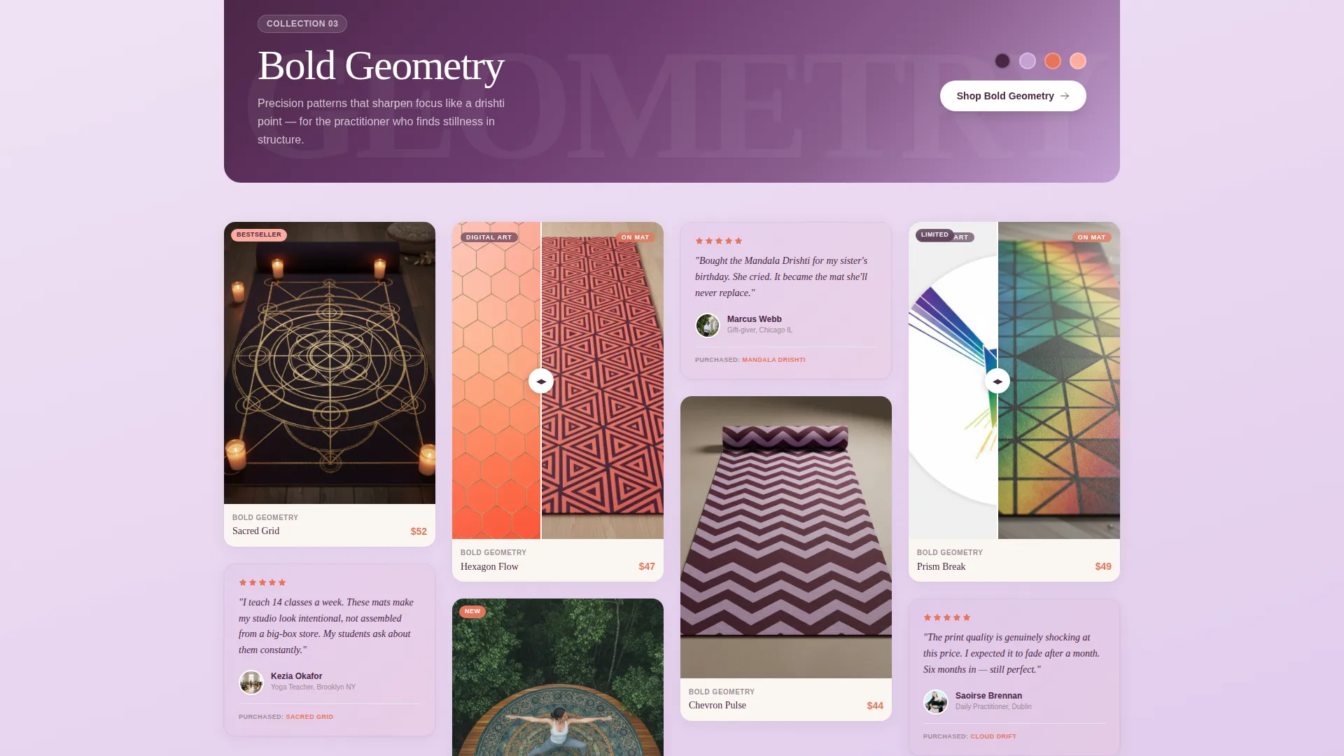 Yoga Mats Print-on-Demand Landing Page Template