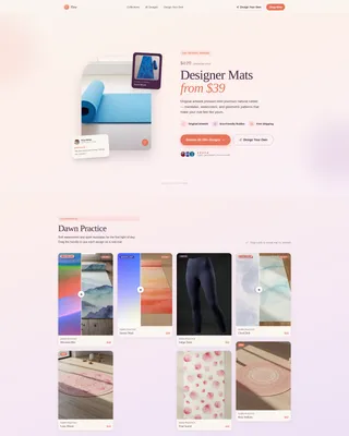 Yoga Mats Print-on-Demand Landing Page Template