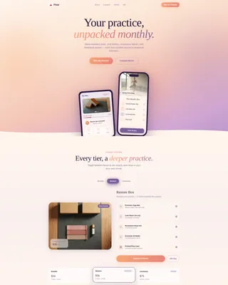 Yoga Subscription Box Landing Page Template