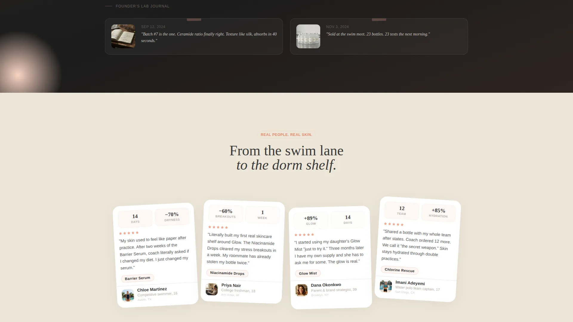 Clean Beauty Landing Page Template for Indie Brands