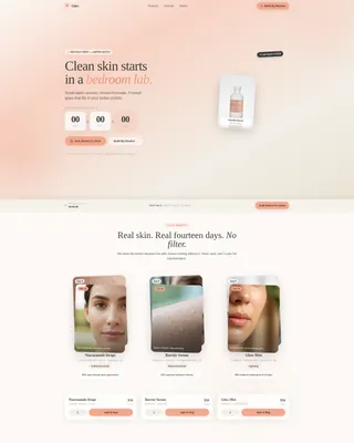 Clean Beauty Landing Page Template for Indie Brands