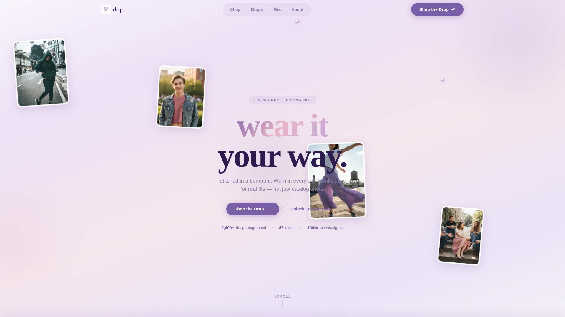 Streetwear Landing Page Template for Youth Brands